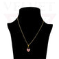 Heart Pendant Necklace Small Colour Lock Golden Chain Vintage Delicate Choker UK