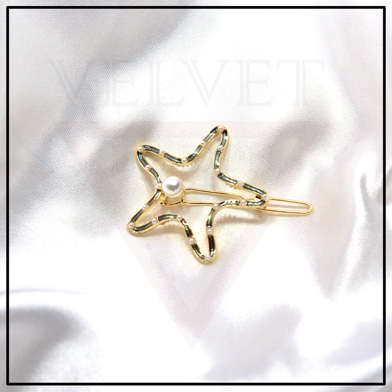 Hair Clips Star Shape Pearl Korean Snap Clips Slider Grips Pins Hair Accessories
