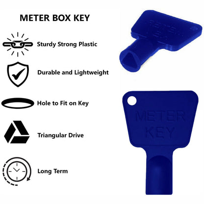 Meter Box Key Blue Cupboard Cabinet Triangle Meter Keys Utility Meter Keys