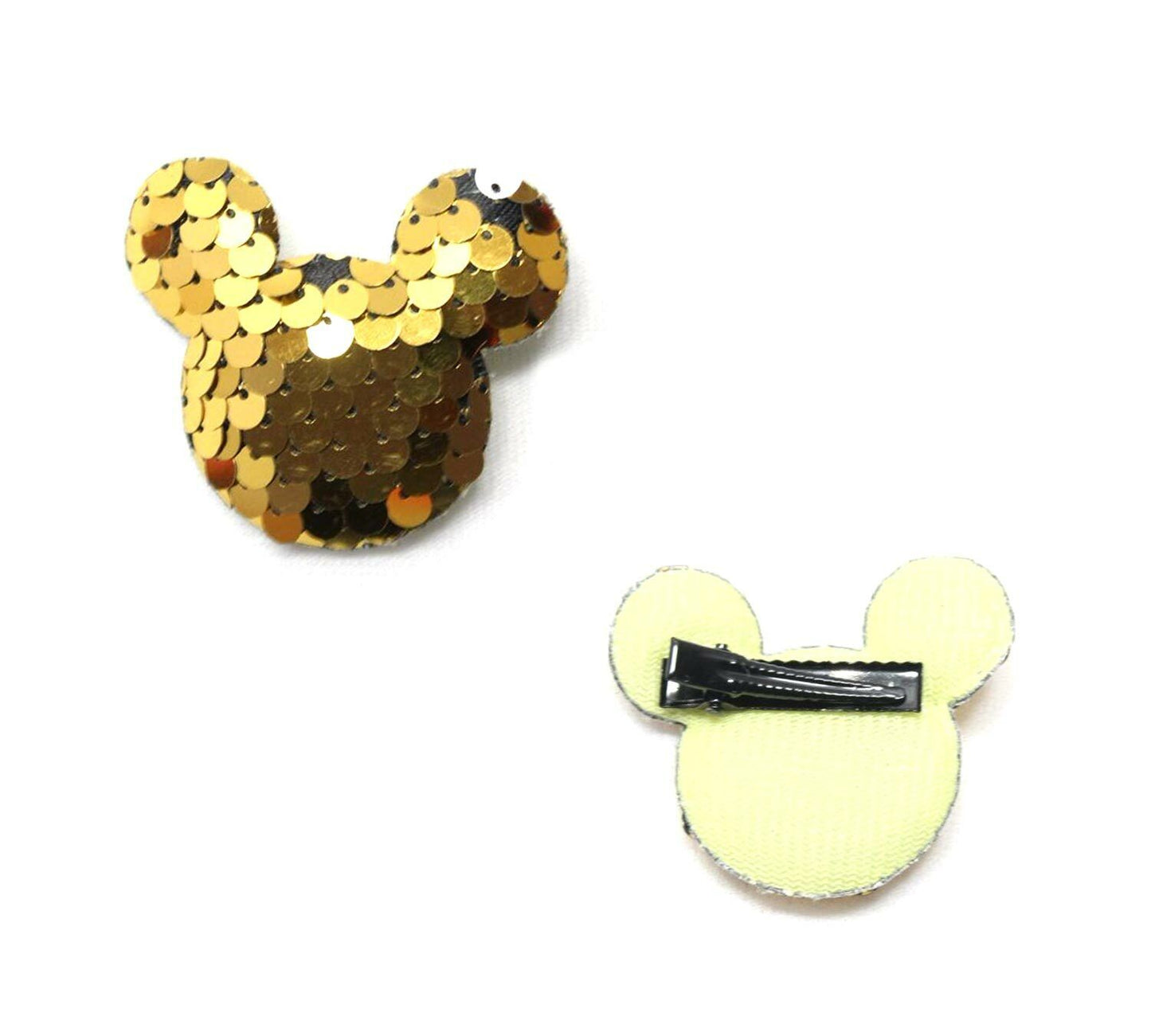 Micky Shaped Cute Hair Clips Metal Babies Snap Barrettes Sparkly Hairpin Sliders
