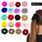 12x Plush Hair Scrunchies Faux Fur Hair Tie Rope Elastic Hair Band Bobbles UK