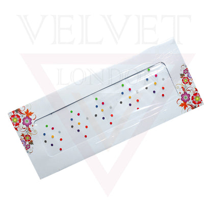 Multi-Colour Plain Round Bindi Indian ForeHead Sticker Tikka Chandla Wedding 