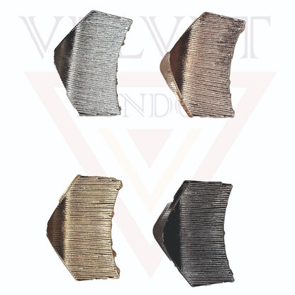 4x Lining Hair Claw Metal Pyramid Shape Hair Clips Jaw Clamp Strong Hold Hairpin