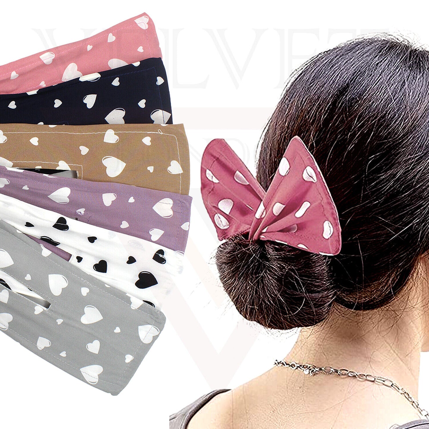 Twister Knotted Wire Headband Heart Designs Bun Hair Bun Maker Magic French