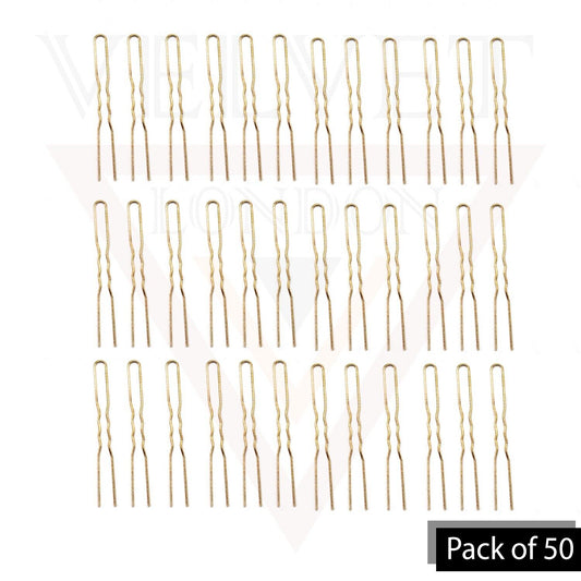 50x Bobby Pins Hair Pins Golden Metal U Shaped Bun Blonde Hair Grip Hair Styling