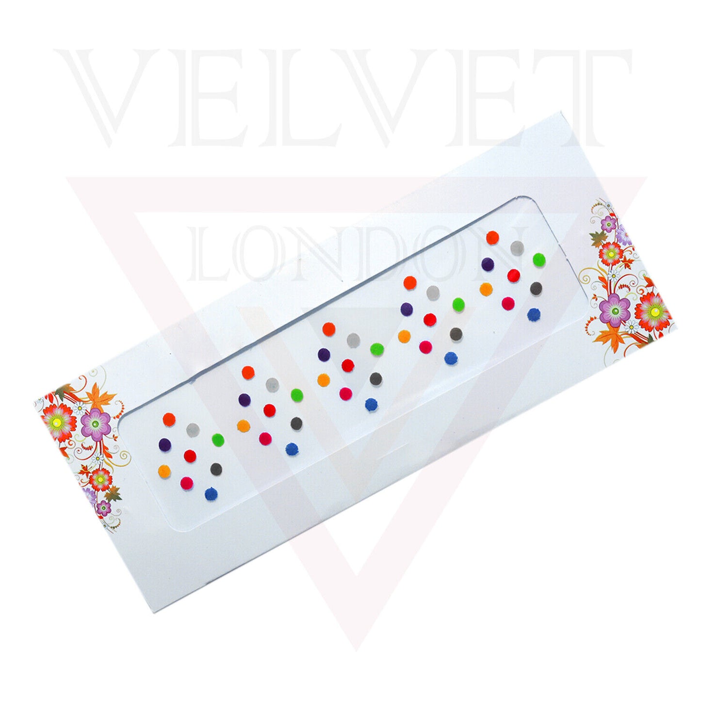 Multi-Colour Plain Round Bindi Indian ForeHead Sticker Tikka Chandla Wedding 
