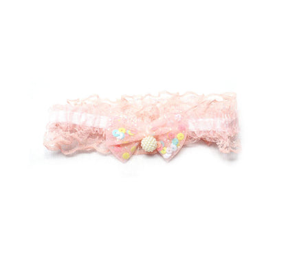 Pearl Hair Band Headbands Glitter Ribbon Bow Lace Toddlers For Babies Head Wrap