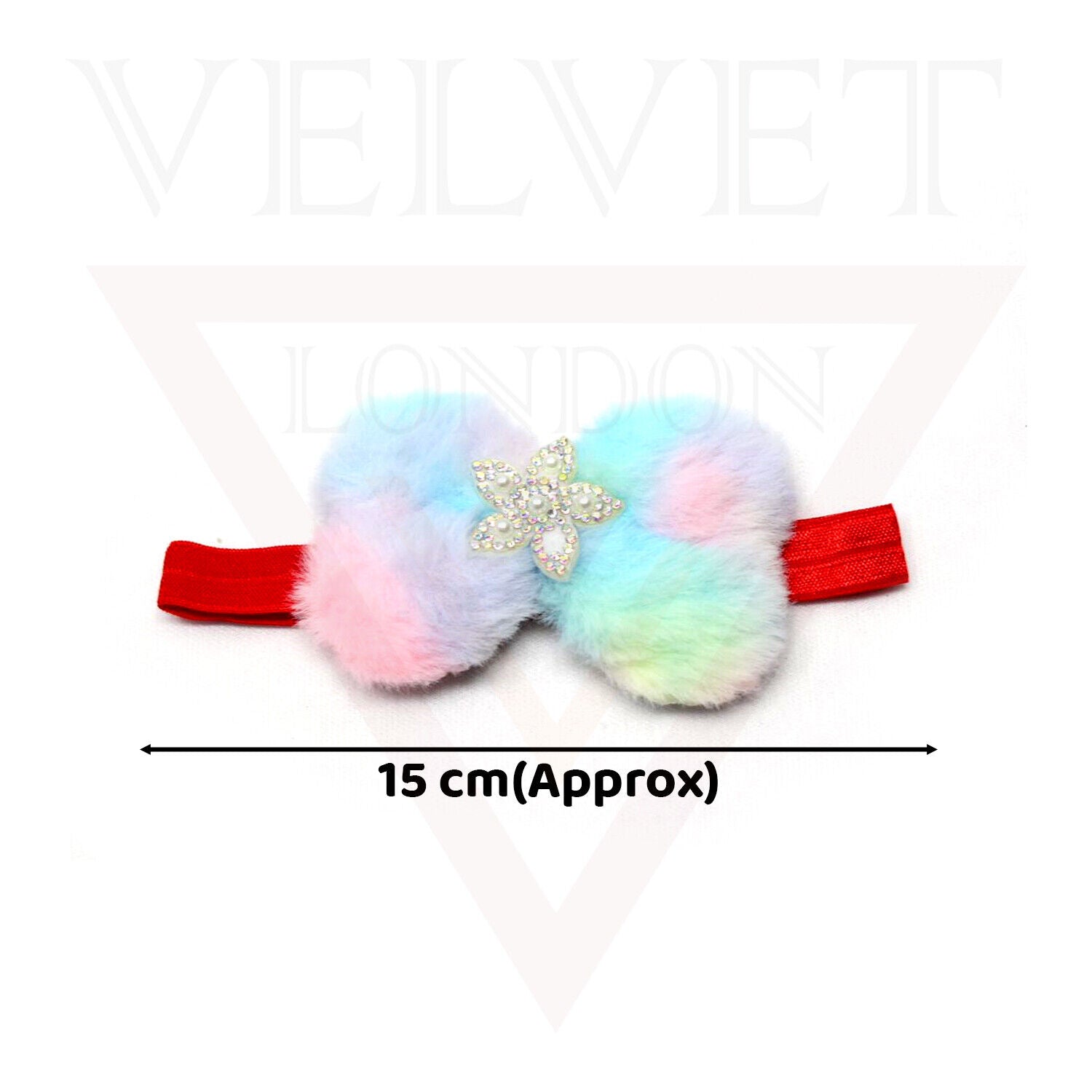 Baby Headbands Hair Band Ribbon Furry Girls Headwear Bow Lace Elastic HairBands