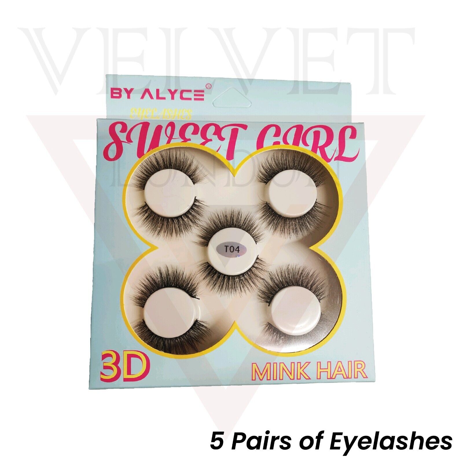 False Eyelashes 5 Pair Natural Look Eye Lashes Mink Hair Reusable Fake Eyelashes
