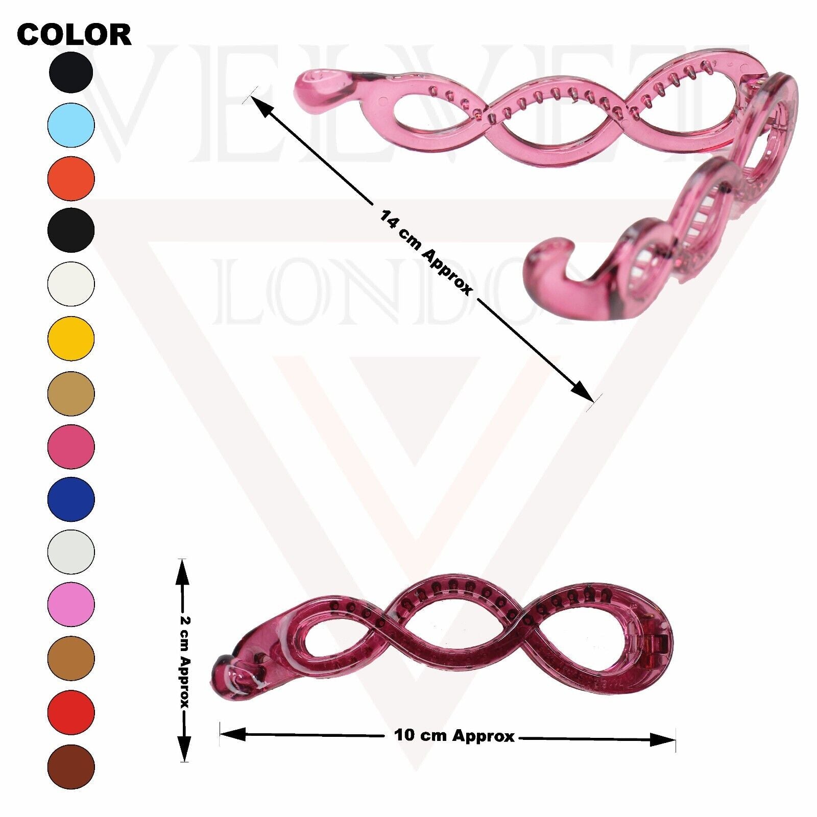 Banana Clip Hair Clamp Clear Infinity Hair Pins Ponytail Holder Twist Hair Clips