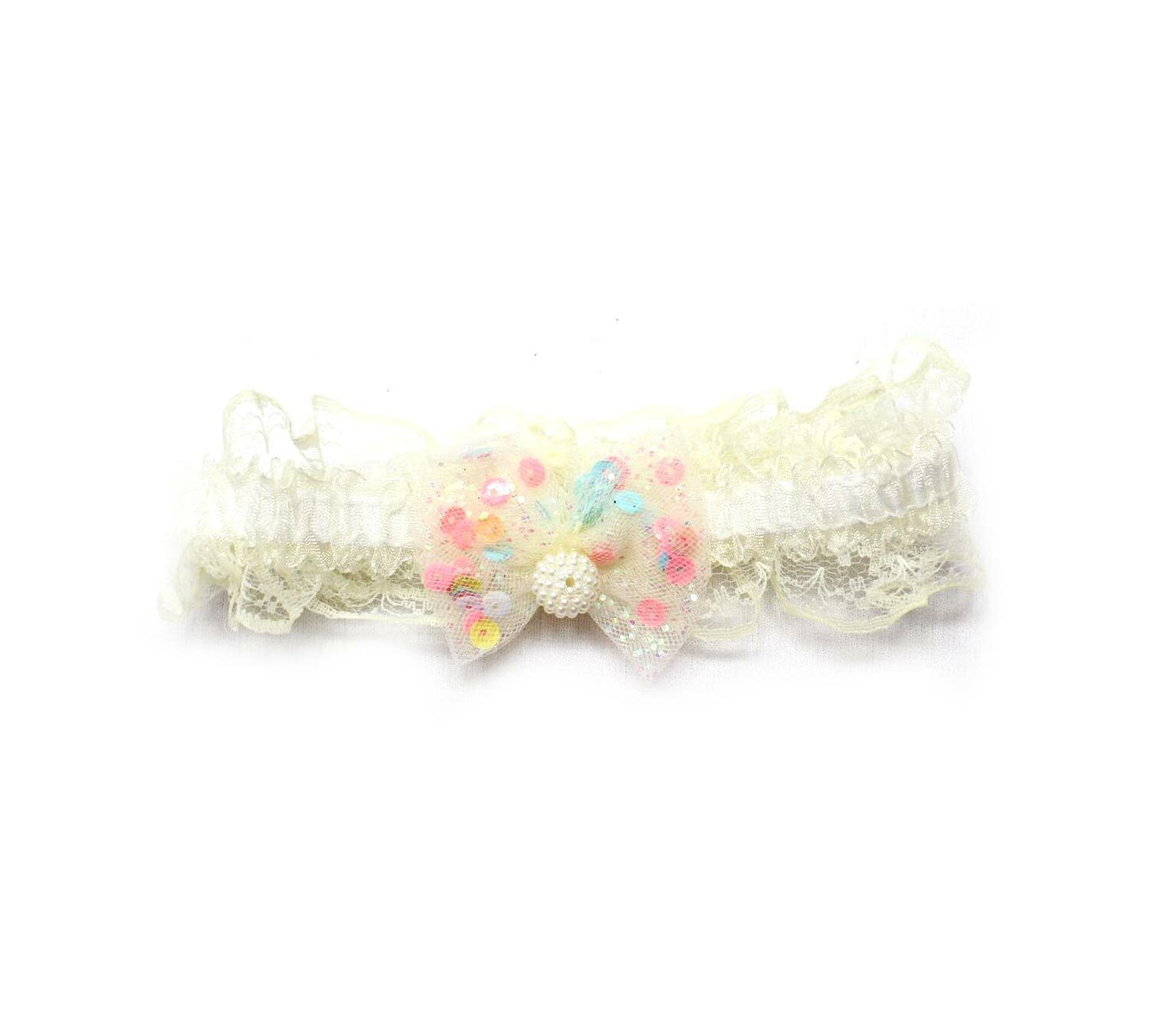 Pearl Hair Band Headbands Glitter Ribbon Bow Lace Toddlers For Babies Head Wrap
