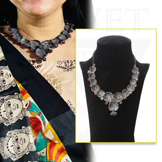 Jewellery Sets Antique Oxidized Traditional Boho Ethnic Necklace Earrings Ring