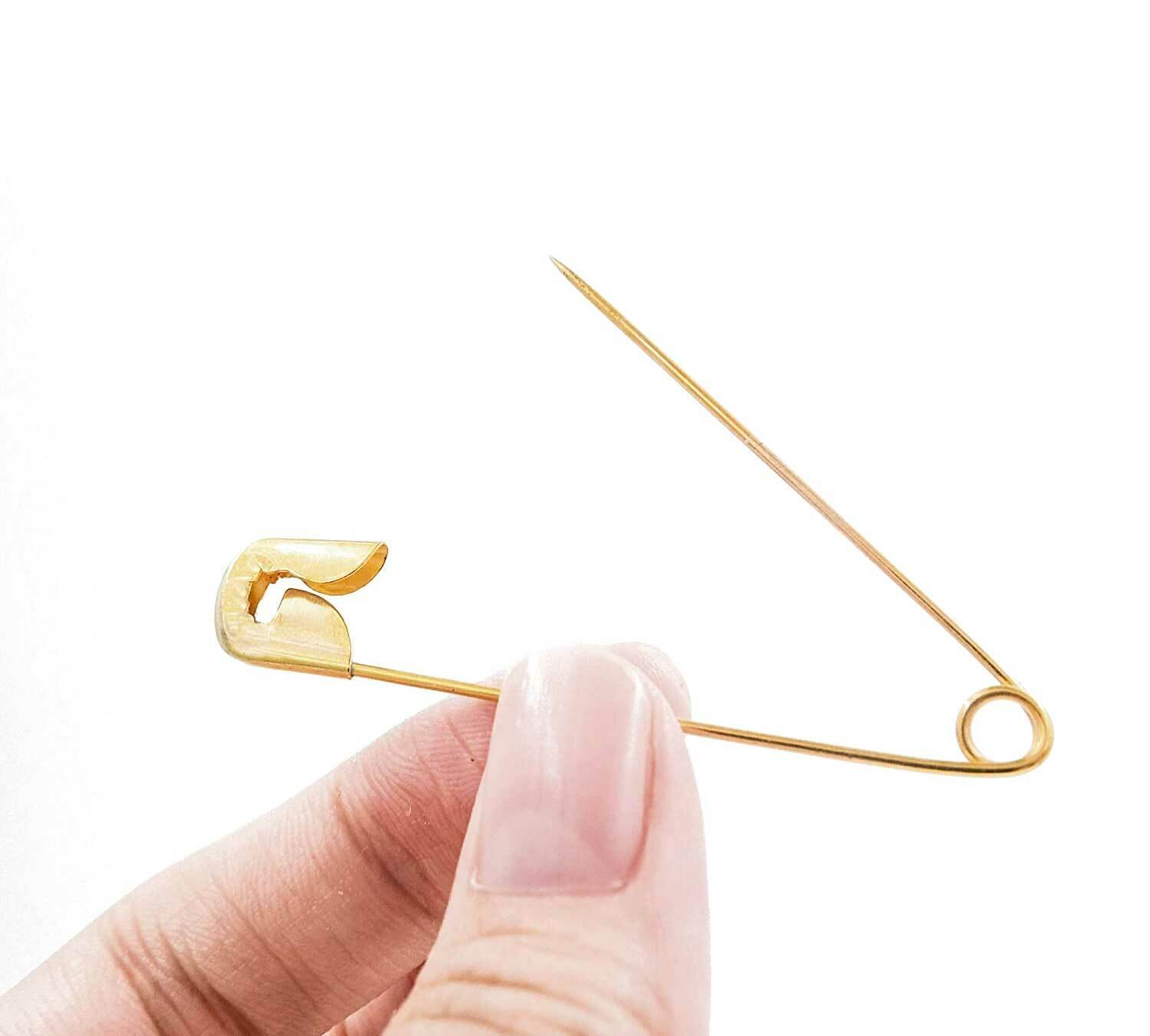 100Pcs Metal Golden Safety Pins Needles Sewing Craft Durable Multipurpose 2.5CM