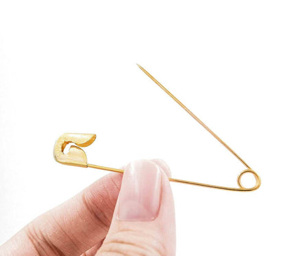 100Pcs Metal Golden Safety Pins Needles Sewing Craft Durable Multipurpose 2.5CM