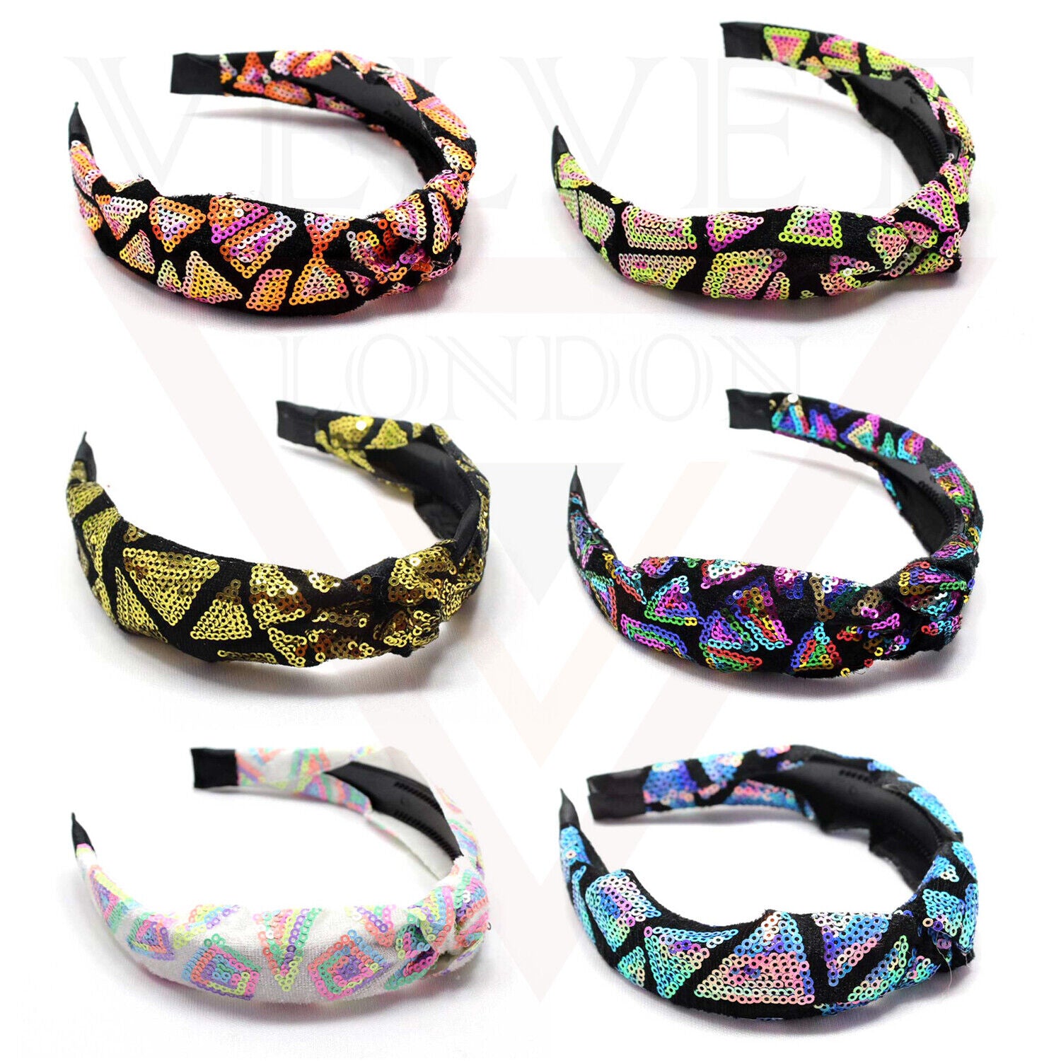 Knot Headbands Bow Hair Band Sequins Hair Hoop Head Wrap Girl Headwear Partywear