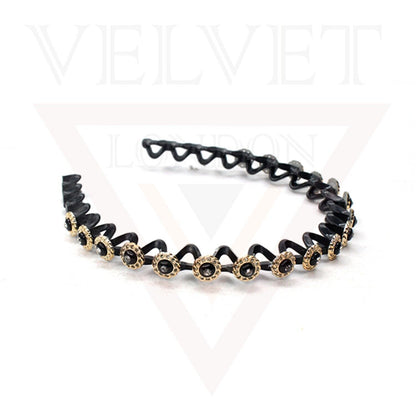 3Pcs Unbreakable Hair Band Diamond Pearl Headbands Non-Slip Teeth Hair Hoop
