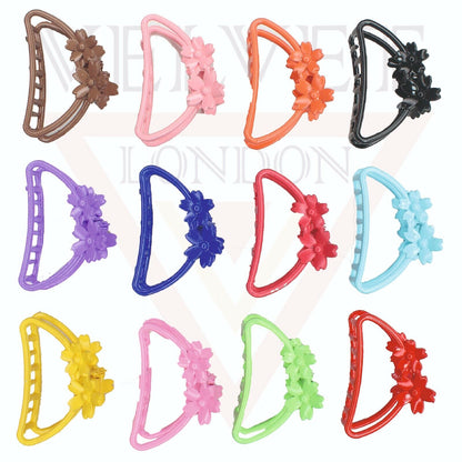 Matte Hair Claw Clip Metal Flower Clutcher Non-slip Frosted Barrette Jaw Clamp