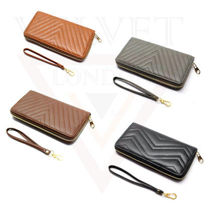 Fashion Leather Purse Handbags Coinpouch Zipper Wallet Girl Luxury Clutch Bag
