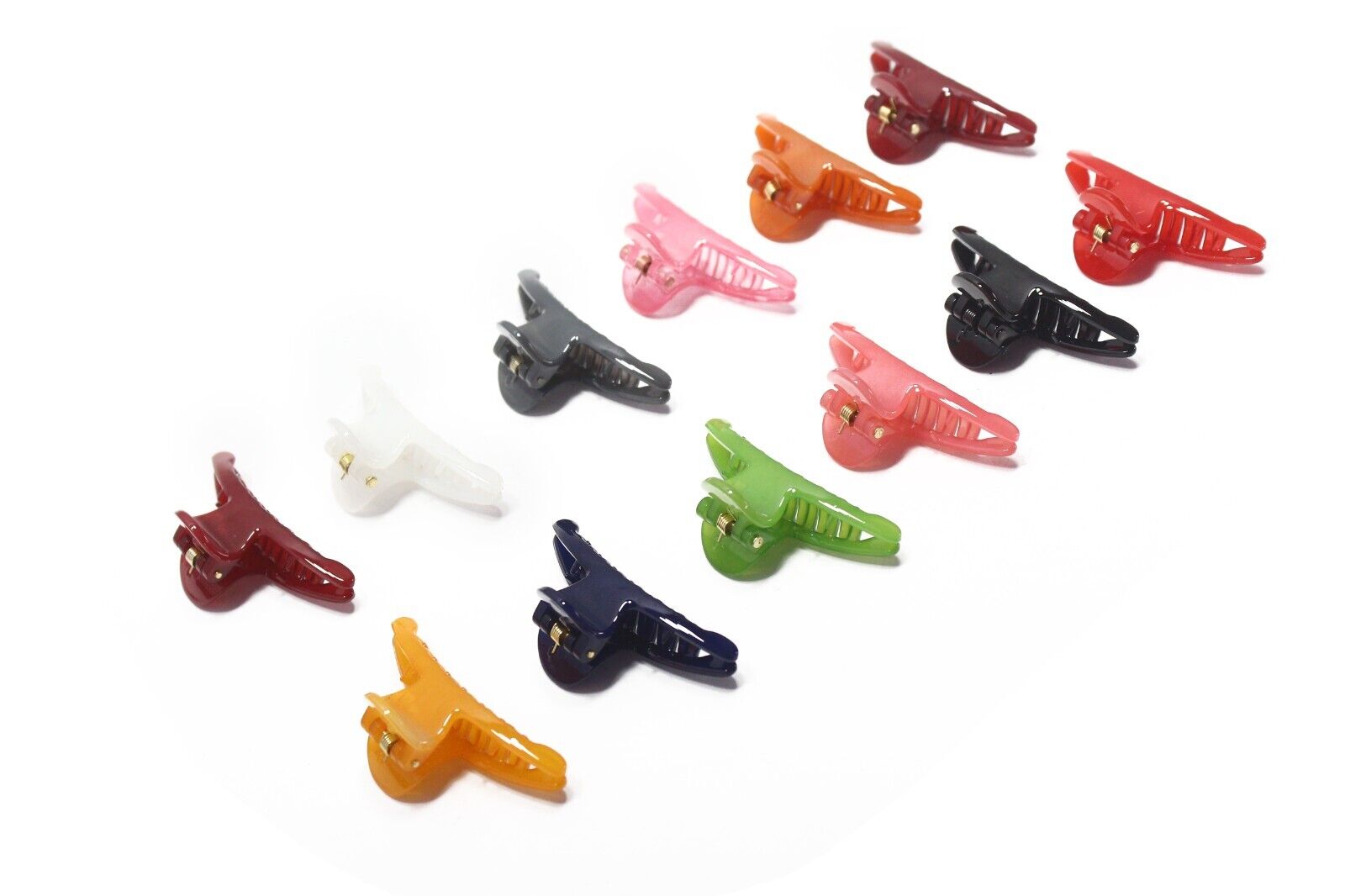 3x Hair Claw Tiny Assorted Colour Non-Slip Small Hair Clips Crab Clamp Grips