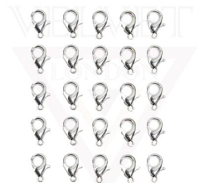 25 Pcs Jewellery Clasps Lobster Clasps Fastener Hook Necklaces Bracelet Clips