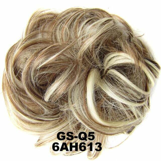Curly Messy Bun Hair Piece Bobble Scrunchie Lady Natural Fake Hair Extensions