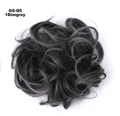 Curly Messy Bun Hair Piece Bobble Scrunchie Lady Natural Fake Hair Extensions