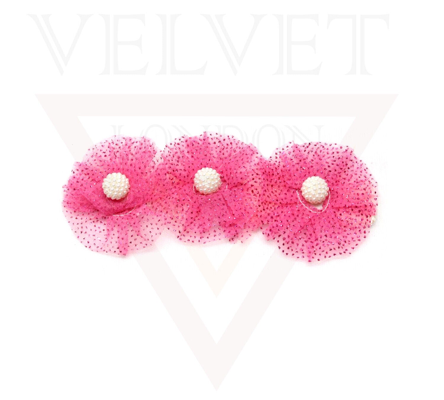 Flower Headband Ribbon Elastic Pearl Ribbon Hair Band Lace Band Baby Headwear