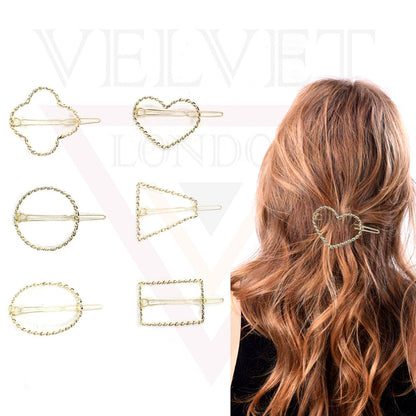 Hair Clips Pins Metal Gold Hairpins Sliders Clip Korean Clips Hair Grip Pins