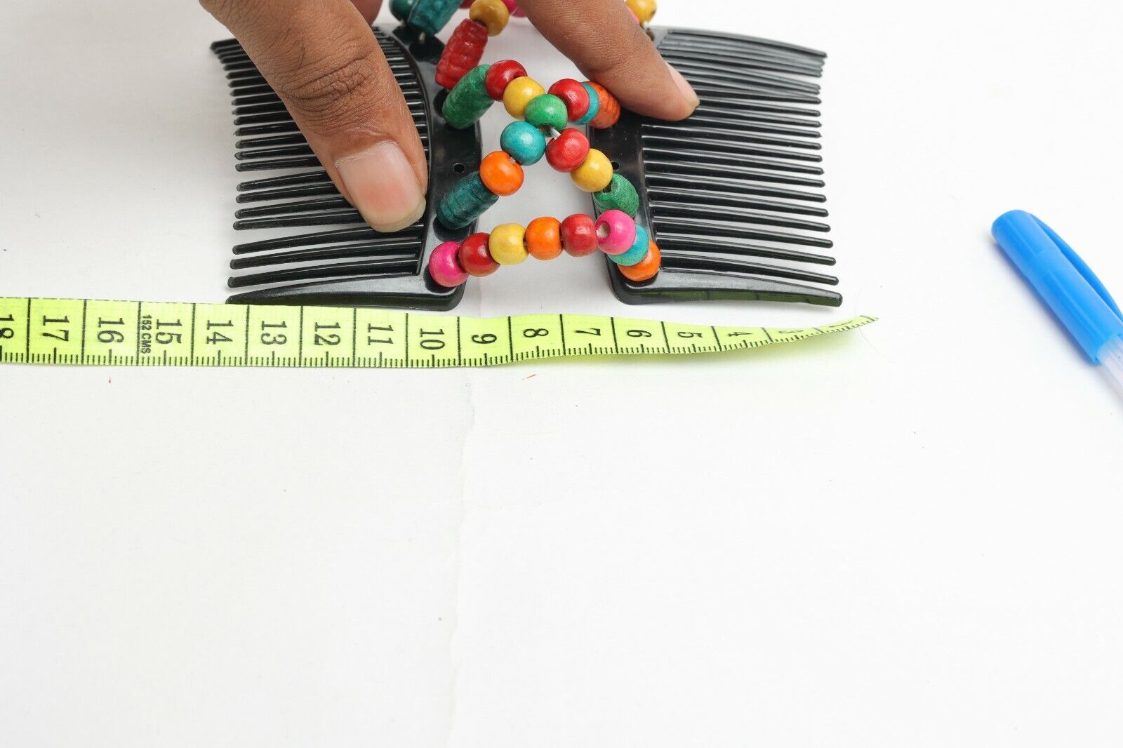 Wooden Beads Magic Hair Combs Stretchy Double Hair Elastic Clips Styling Tool UK