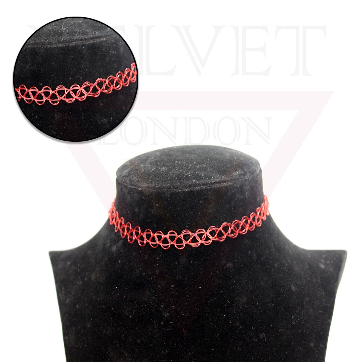 Retro Style Tattoo Necklace Stretch Elastic Choker Classic Stretch For Girls 