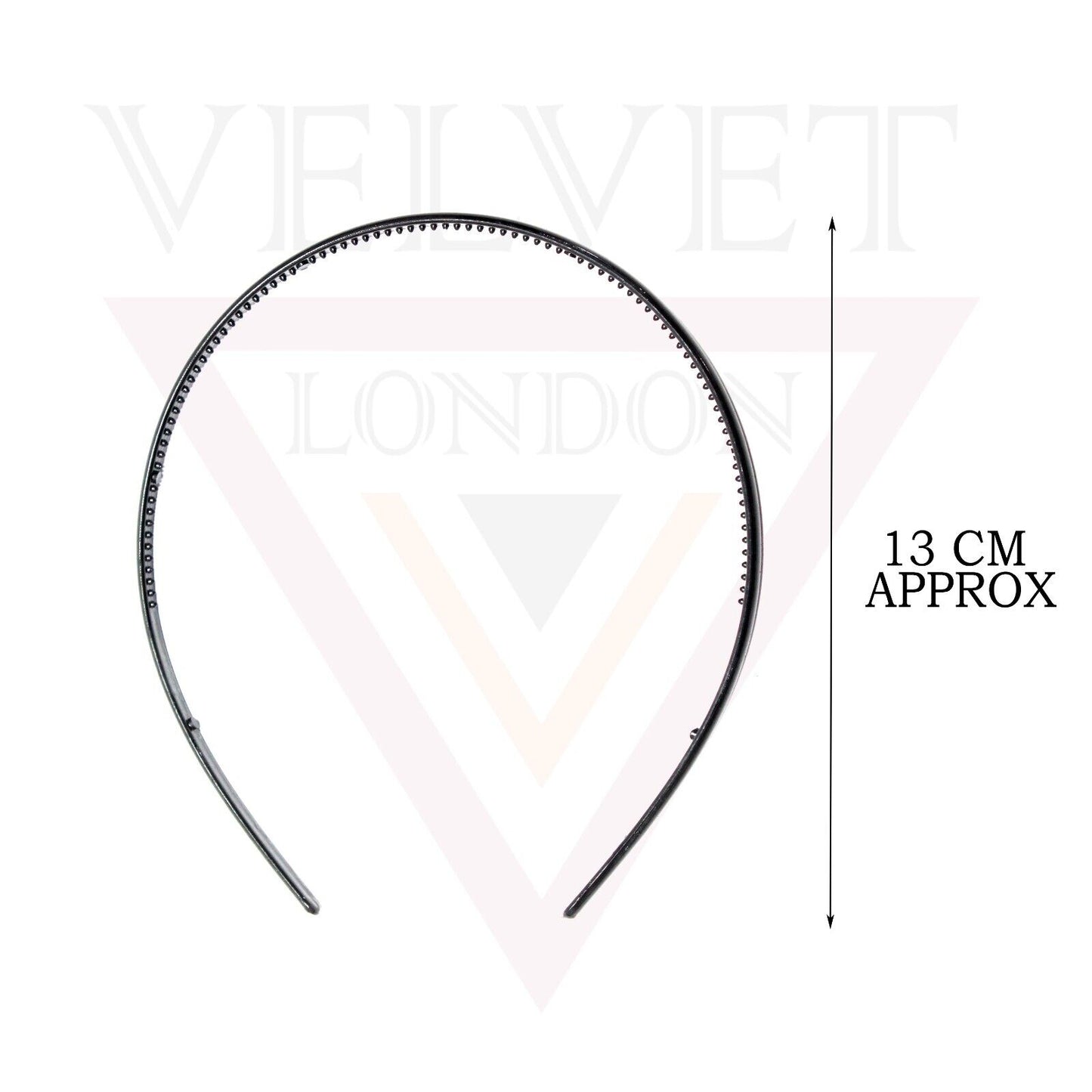 4Pcs Slim Hair Bands Plastic Black Headbands With Teeth Skinny Thin Hair Hoop