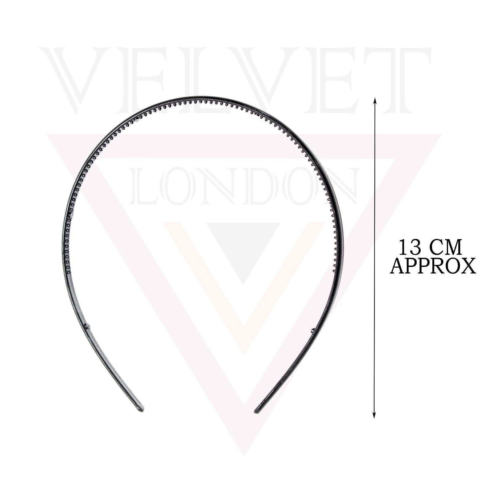 4Pcs Slim Hair Bands Plastic Black Headbands With Teeth Skinny Thin Hair Hoop