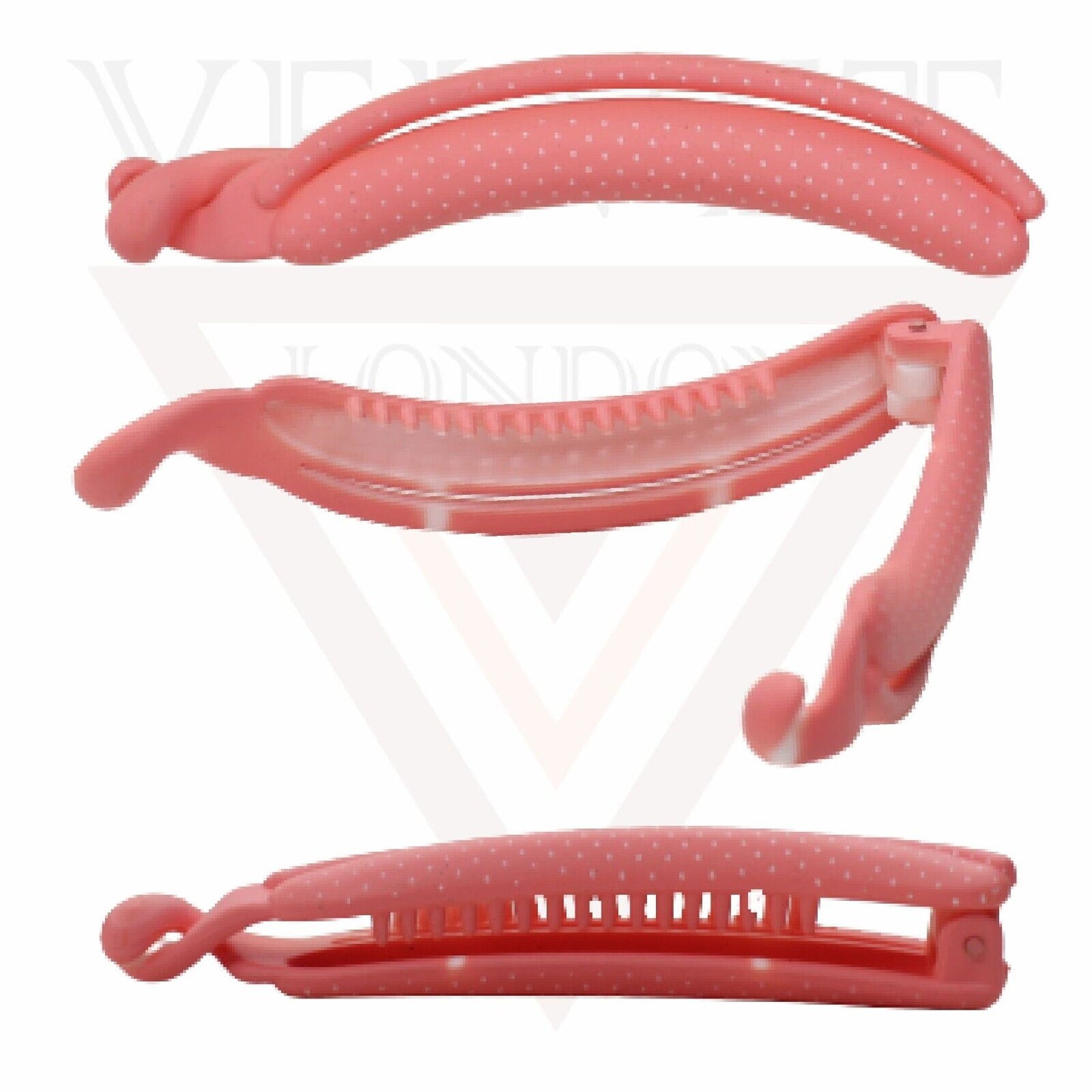 Banana Clips Hair Clamp Matte Dotted Twist Hair Clips Pins Comb Ponytail Holder