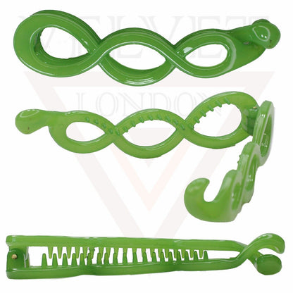 Banana Clips Hair Clamp Pins Fish Tail Ponytail Holder Twist Infinity Hair Clips