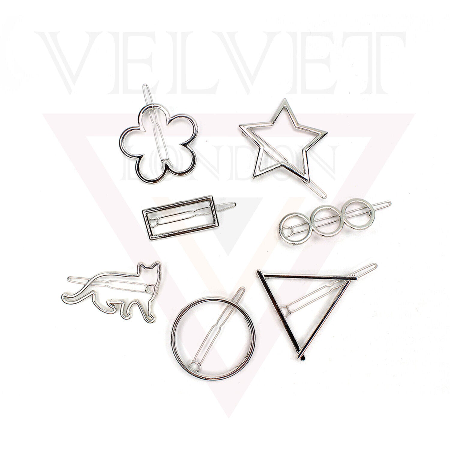 Silver Korean Clip Hair Clip Metal Hair Pin Sliders Minimalist Grips Barrettes 