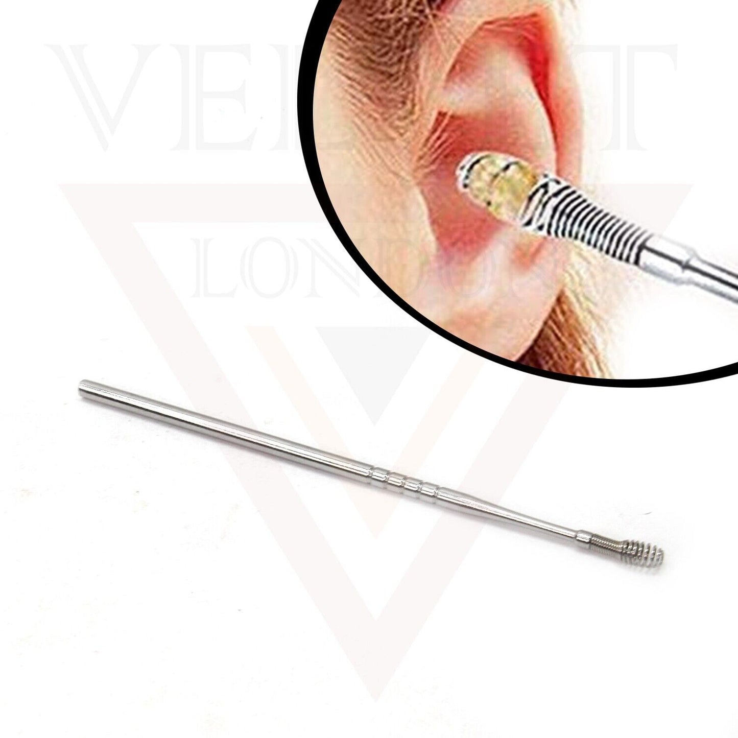Professional Earplugs and Wax Tool Set, with an Ear Pick Storage Bucket 6pcs