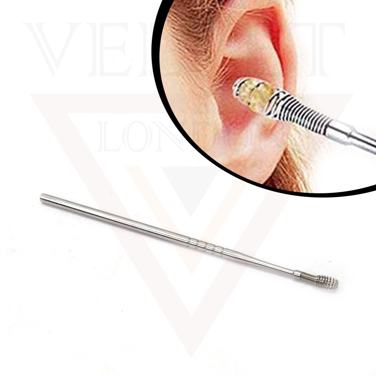 Professional Earplugs and Wax Tool Set, with an Ear Pick Storage Bucket 6pcs