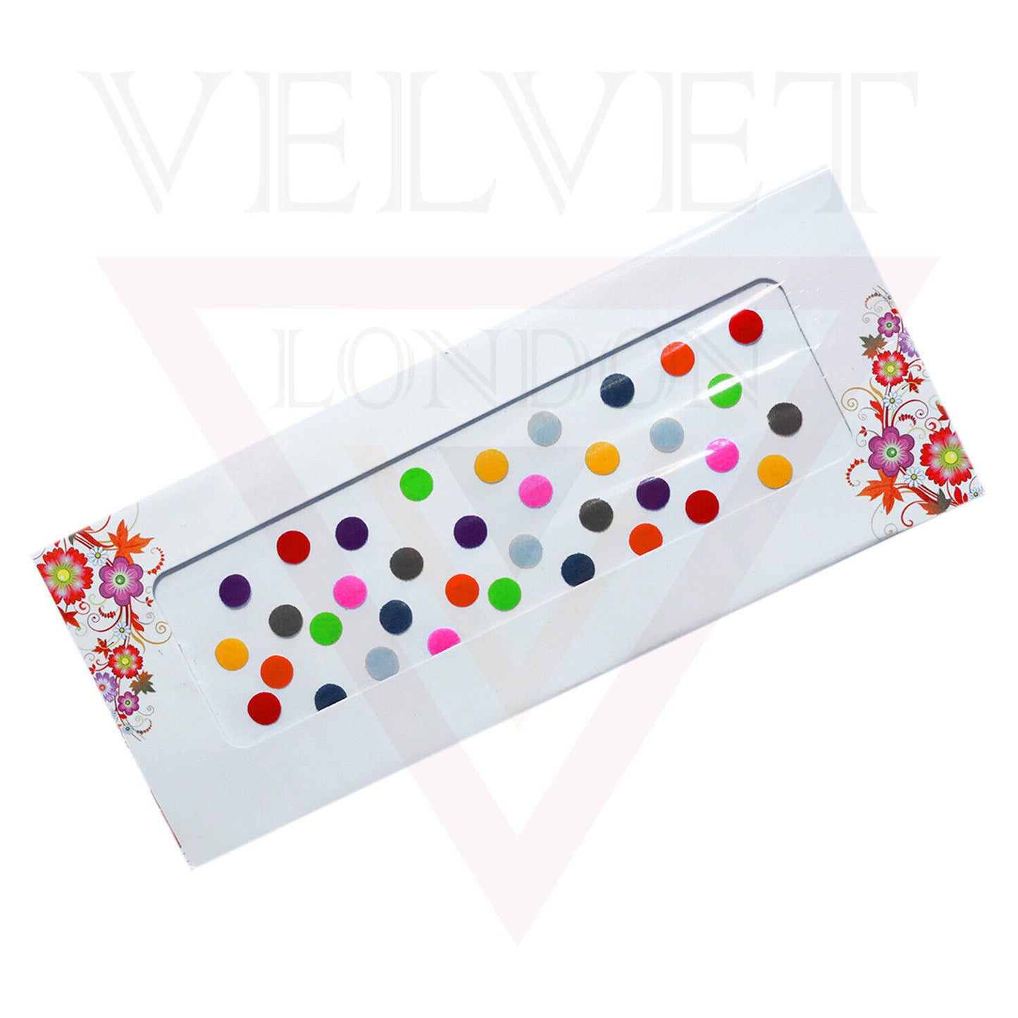 Multi-Colour Plain Round Bindi Indian ForeHead Sticker Tikka Chandla Wedding 