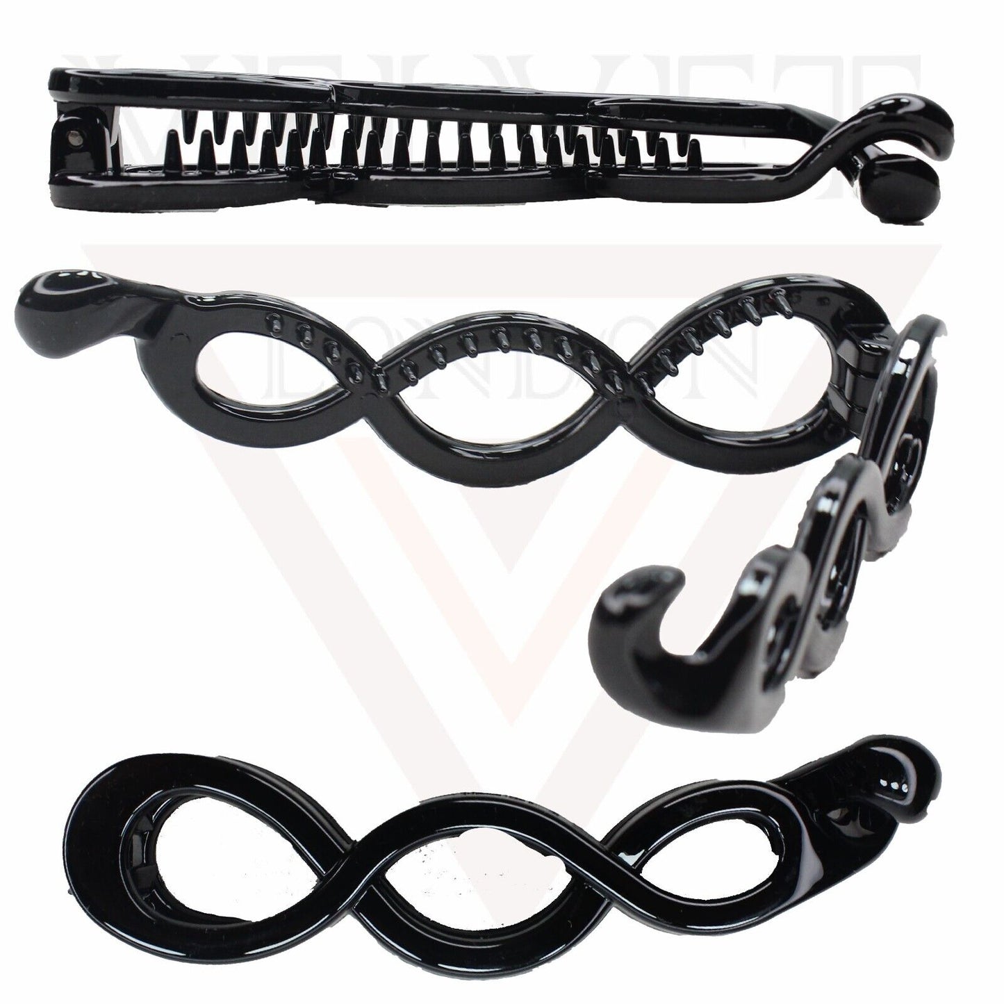Banana Clip Hair Clamp Clear Infinity Hair Pins Ponytail Holder Twist Hair Clips