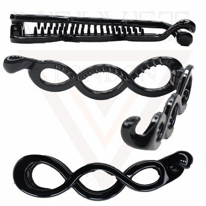 Banana Clip Hair Clamp Clear Infinity Hair Pins Ponytail Holder Twist Hair Clips