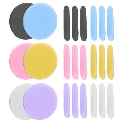 Facial Sponges Reusable Natural Face Sponges Cleansing Mask Sponges Make Up 24PC