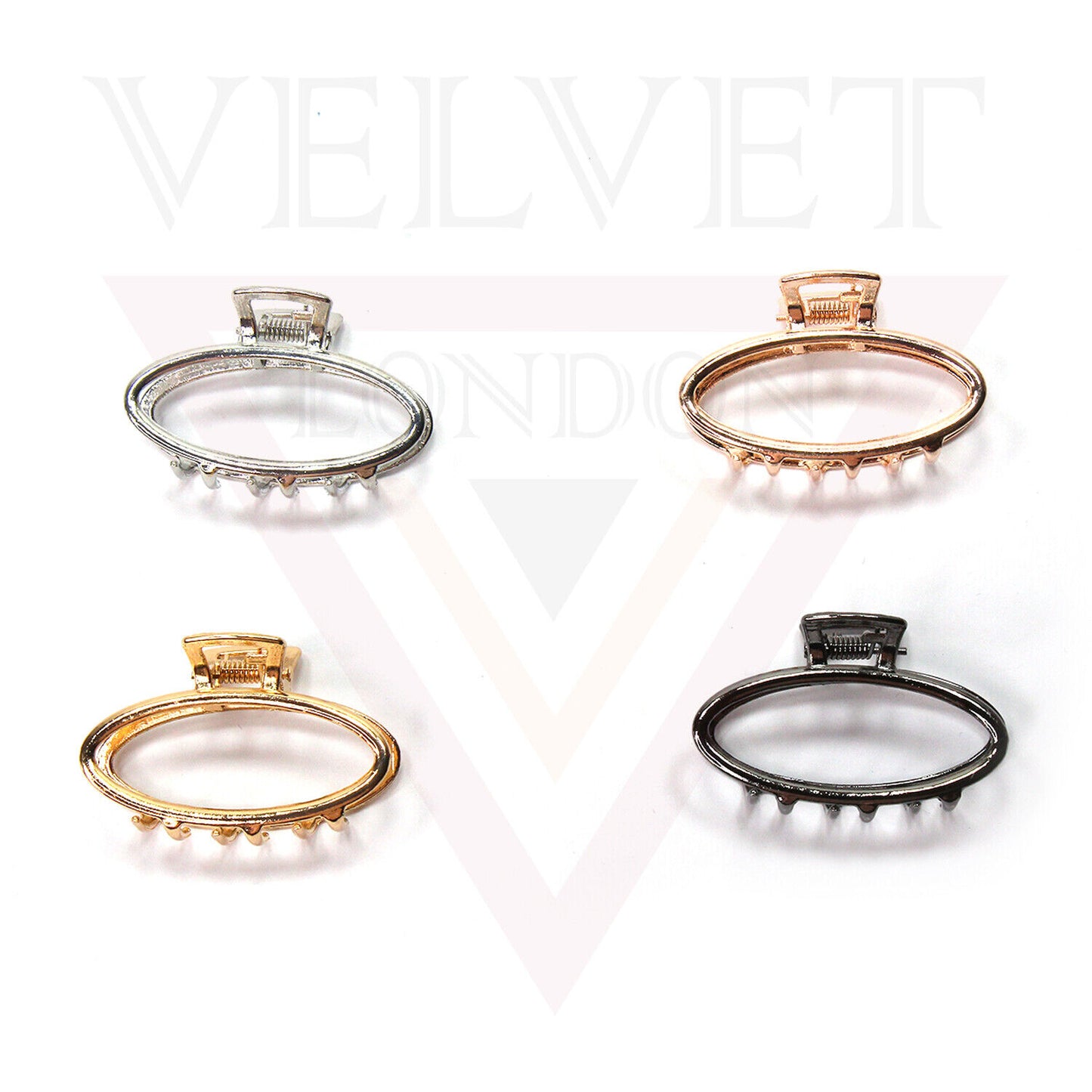 Hair Claw Clips Meta Hair Clamp Oval Shape Non-Slip Barrette Hair Accessories