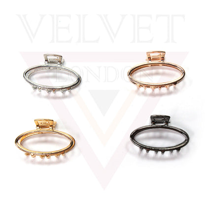 Hair Claw Clips Meta Hair Clamp Oval Shape Non-Slip Barrette Hair Accessories