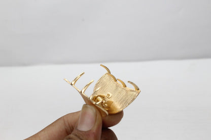 2x Lining Hair Claw Half Moon Shape Metal Hair Clips Jaw Clamp Hair Accessories