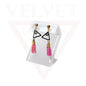 Stud Earrings Triangle Shape Rhinestone Long Tassel Hook Dangle Drop Earrings