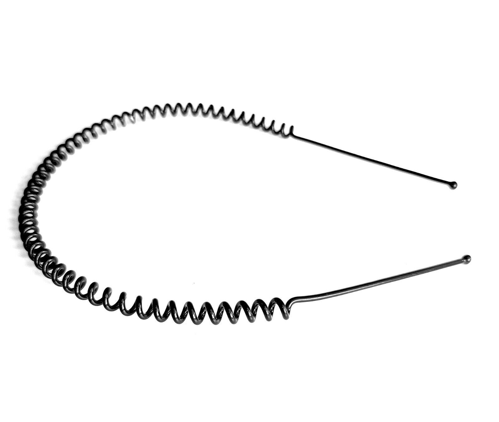 Metal Headbands Wavy Black Hair Band Spring Hair Hoop Black Unisex Men Women