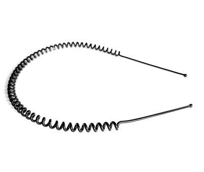 Metal Headbands Wavy Black Hair Band Spring Hair Hoop Black Unisex Men Women