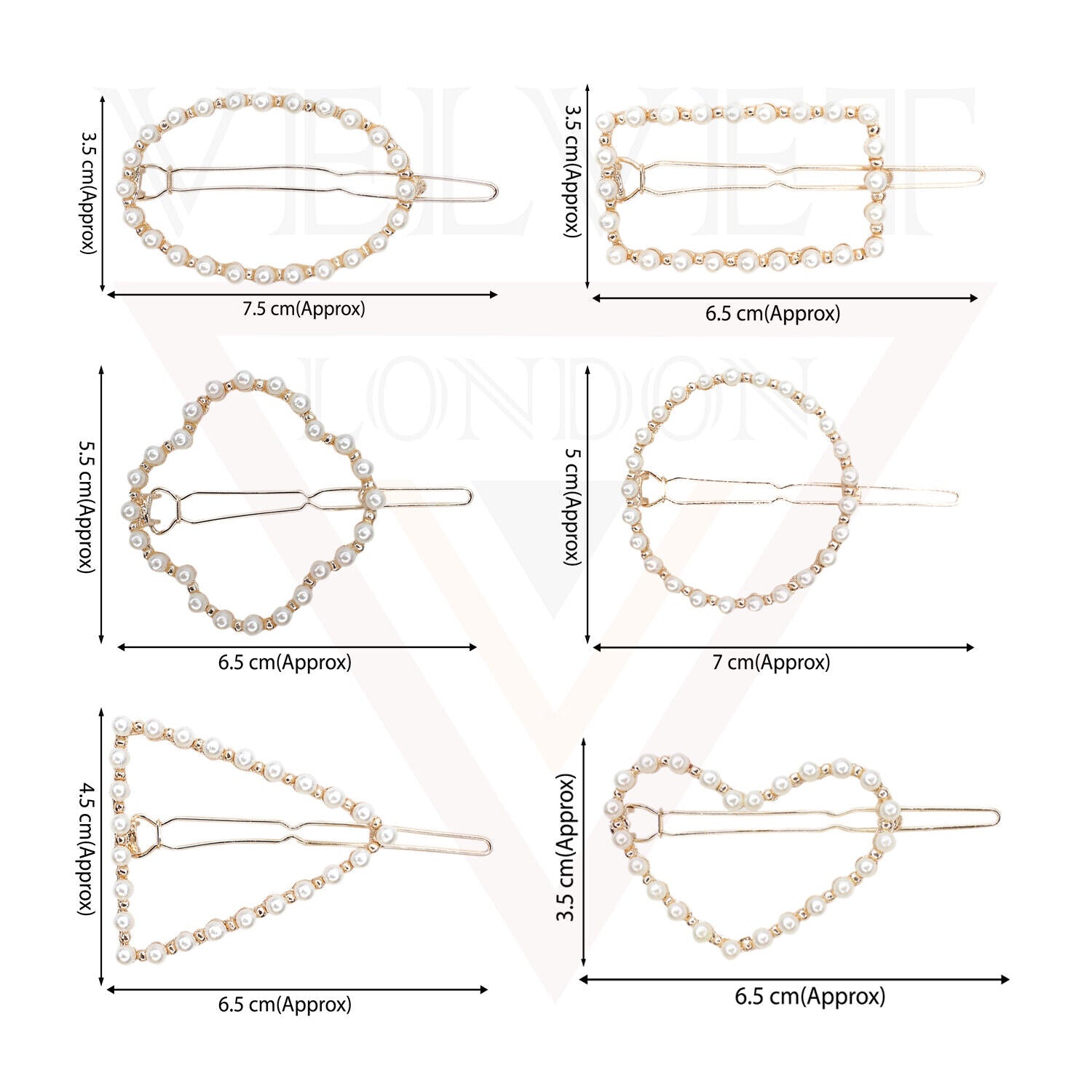 Hair Clips Metal Golden Korean Clips Slider Hair Pin Grips Pins Pearl Snap Clips