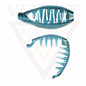 Banana Clip Transparent Oval Hair Clips Comb Ponytail Holder Non-Silp Grip Clamp