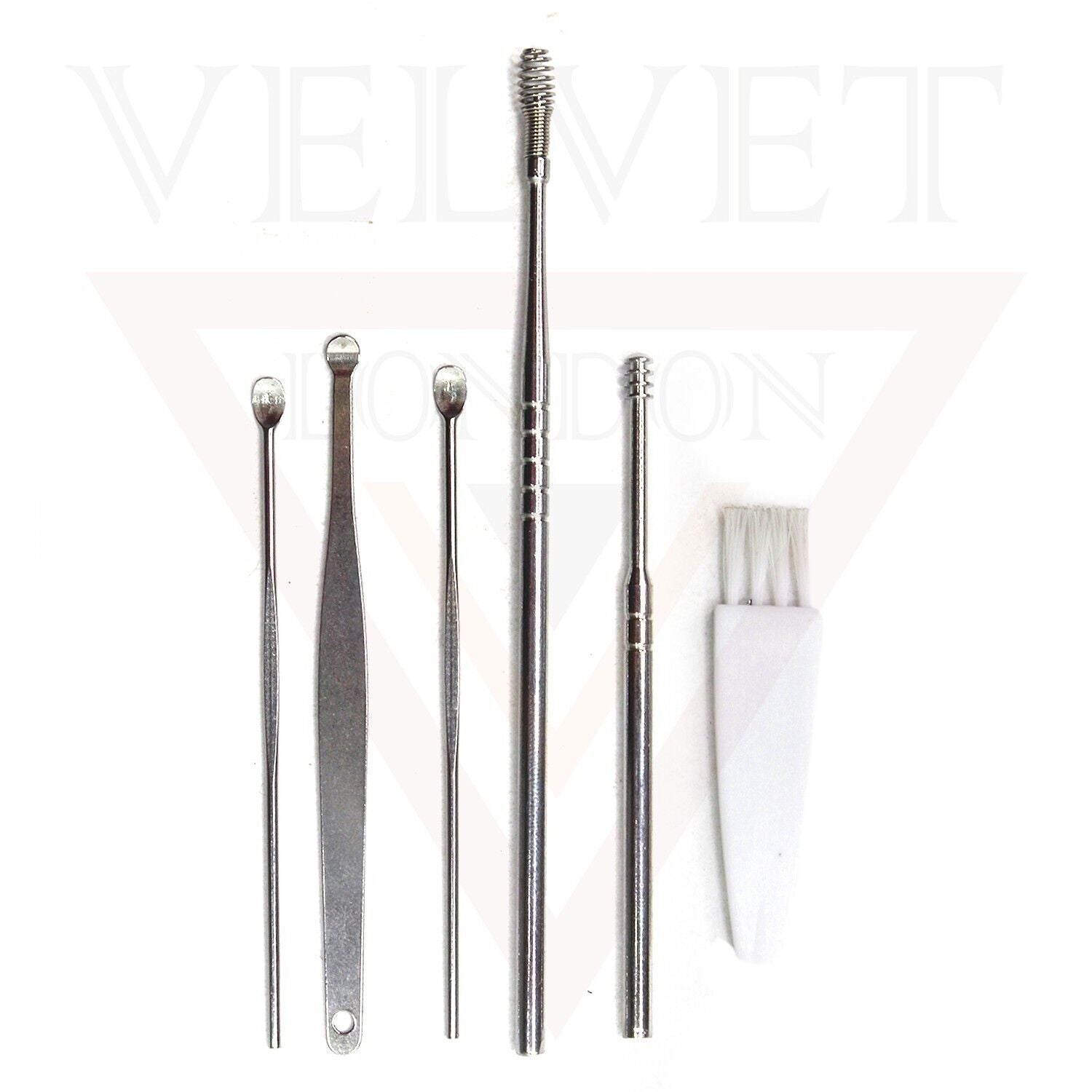 Professional Earplugs and Wax Tool Set, with an Ear Pick Storage Bucket 6pcs